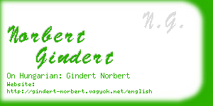 norbert gindert business card